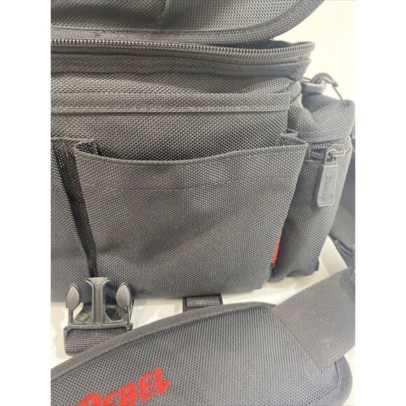 Canon Rebel Nylon Padded Camera Equipment Bag Strap + Pockets 14" x 8" x 8.5" - Picture 10 of 16